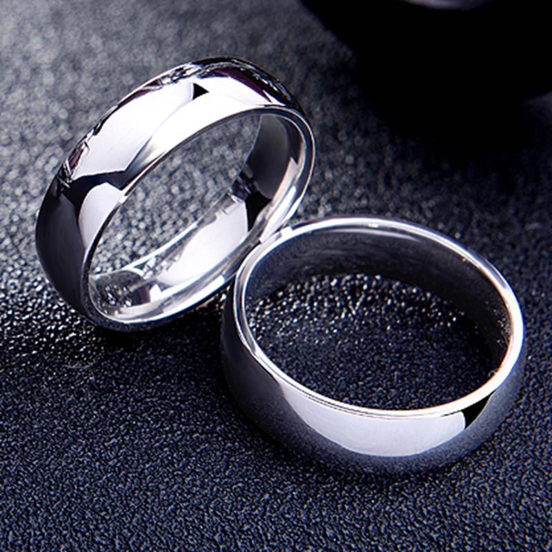 Couple'S 6mm Curved Smooth Plain Ring, Made Of Titanium Steel Material, Durable, Exquisite, Simple And Versatile Couple Jewelry Ring