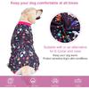 LovinPet Large Dog Pajamas Pitbull PJS: Wound Care/Post Surgery Dog Clothes, Onesies for Dogs, Unicorn Rainbows Black Print, Lightweight Stretchy