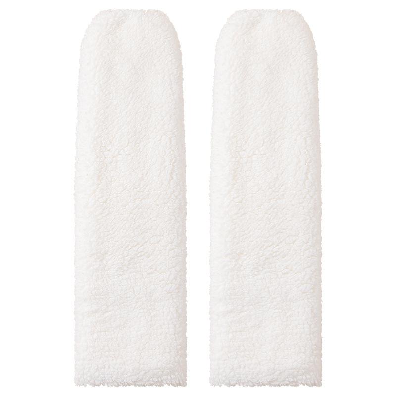 Winter Thicken Warm Coral Fleece Leg Warmer Windproof Knee Protection Socks Velvet Plush Foot Cover Thermal Stockings Boot Cuffs