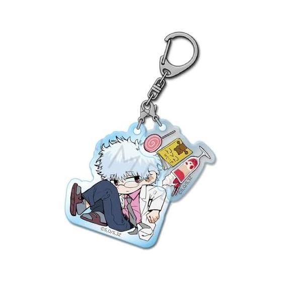 Gintama. 3-Nen Z Gumi Ginpachi-Sensei Acrylic Keychain [Chipokke Series Vol. 2] - Sakata Gintoki