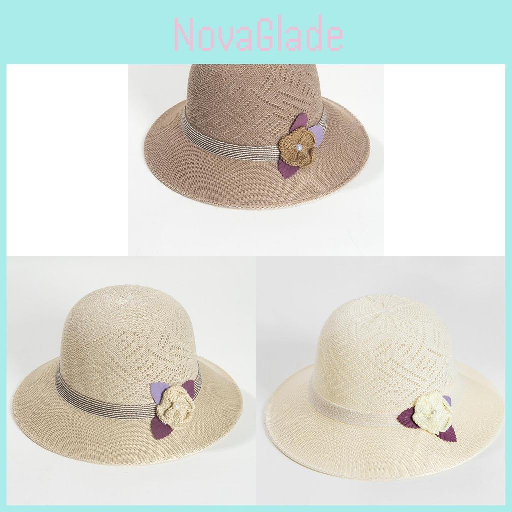 Mint Flower Summer Hat With Wide Brim For Women Sun Protection And Breathability