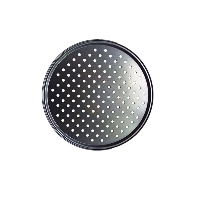 Форма для пиццы с отверстиями из углеродистой стали перфорированная антипригарная форма для пиццы для духовки форма для хрустящей пиццы кухонная утварь инструмент для выпечки