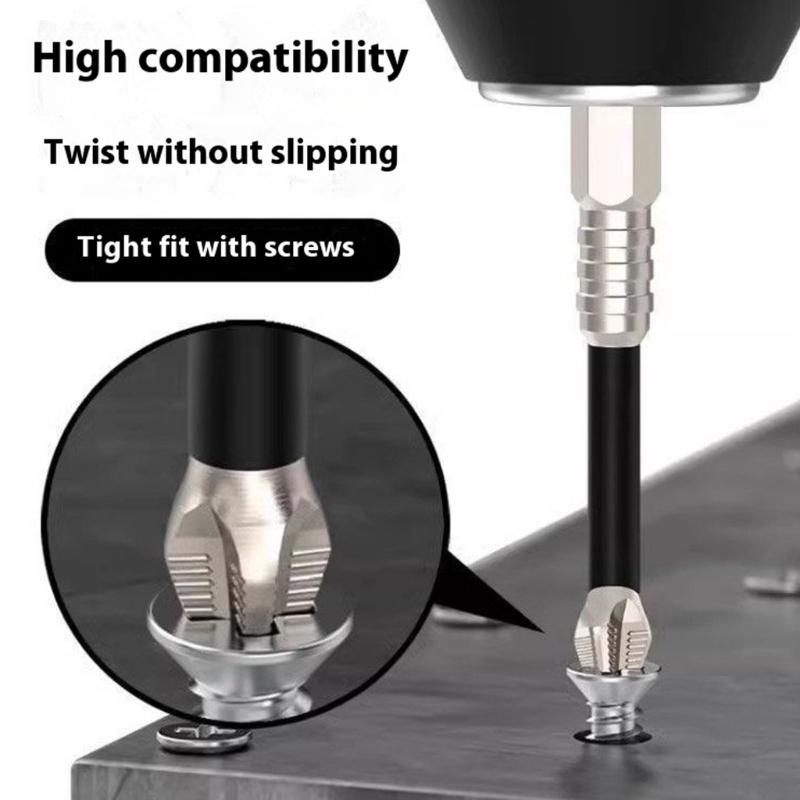 Magnetic Screwdriver Bit Set Steel 1/4inch Shank Electric Screwdriver Bit Crossed Head Impact Screw Driver Bit