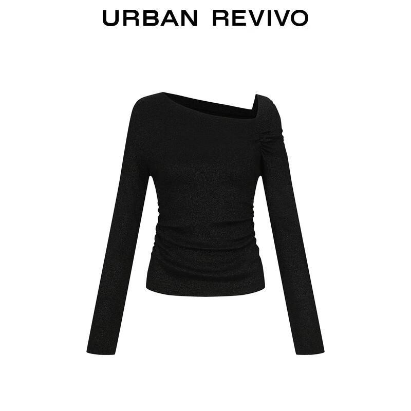 UR Women's Shimmer Asymmetrical Neck Knit Top
