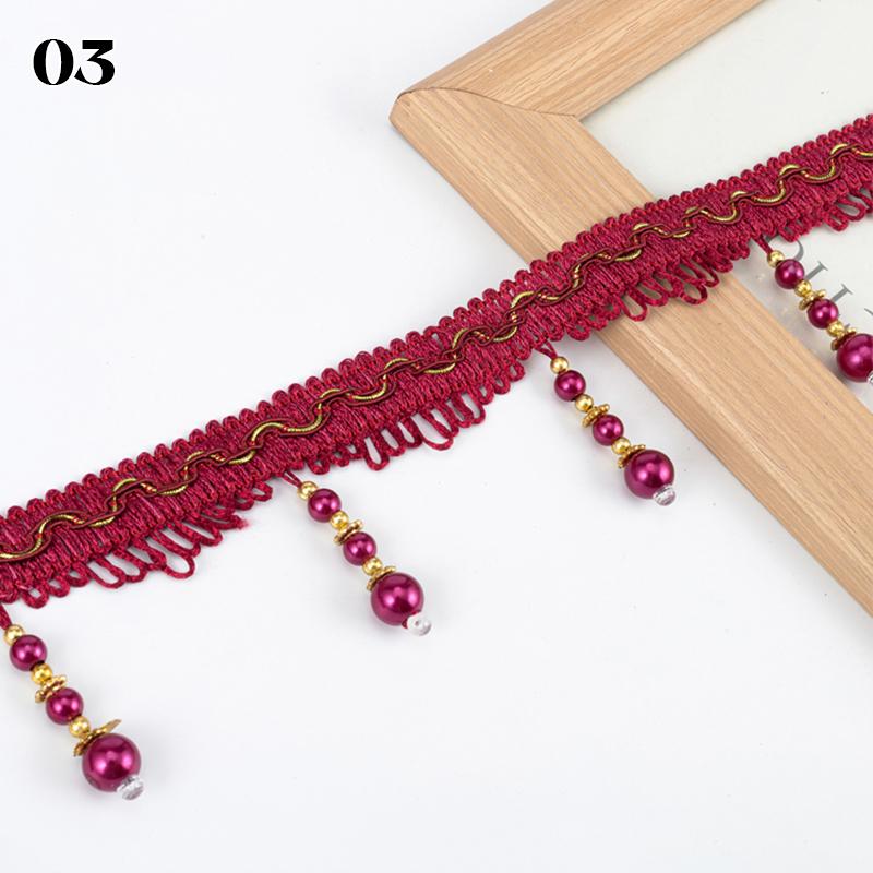 10 Meter Vorhangborten Perlenspitze Fransen DIY Vorhang Nähborte Quastelkante Heimvorhang Sofa Polsterdekor Zubehör