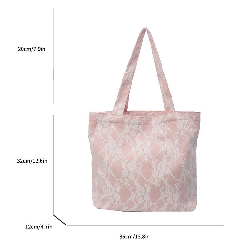 New Fabric Lace Design Women's Shoulder Bag White Lace Fashion Popular Dating Business Commute Shopping Friends