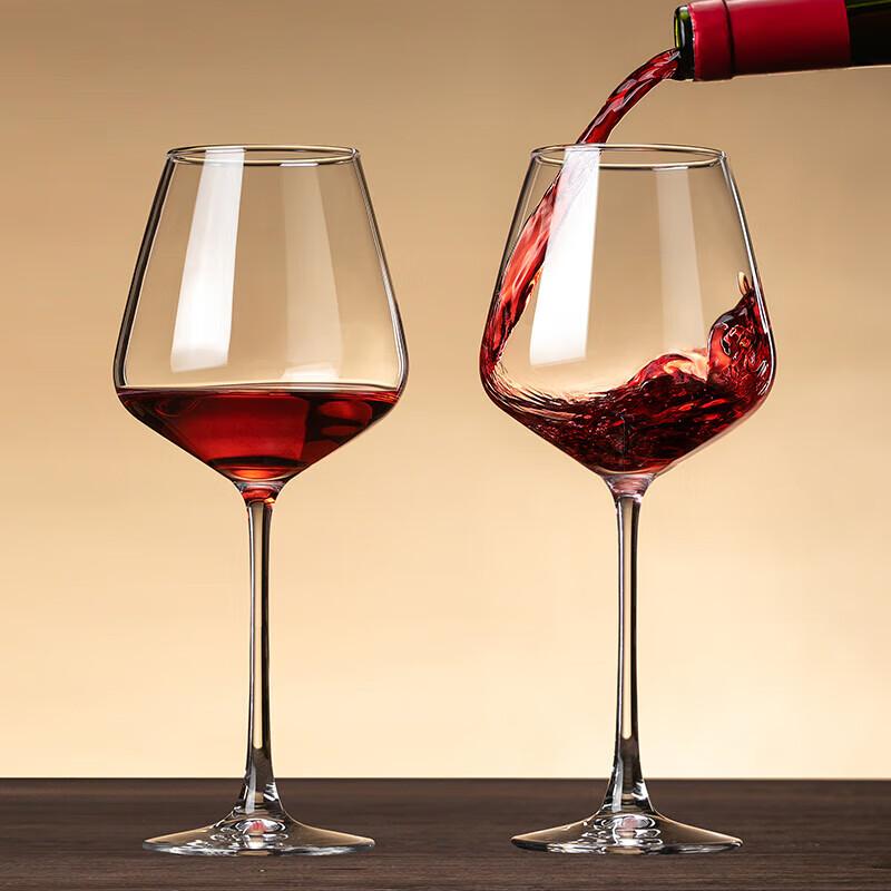 CRISTALGLASS Set di Calici da Vino Rosso Borgogna, Grandi Calici in Cristallo per Vino Rosso, 460ml, 2 Pezzi