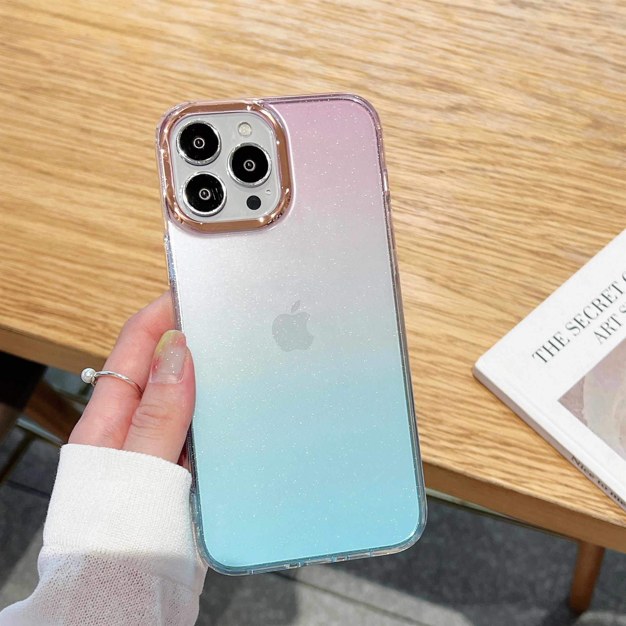 

Роскошный блестящий звездный градиентный чехол с блестками для iPhone 16 15 14 13 12 11 Pro Max Plus Mini Прозрачный чехол-бампер с кристаллами For iPhone 16 Pro