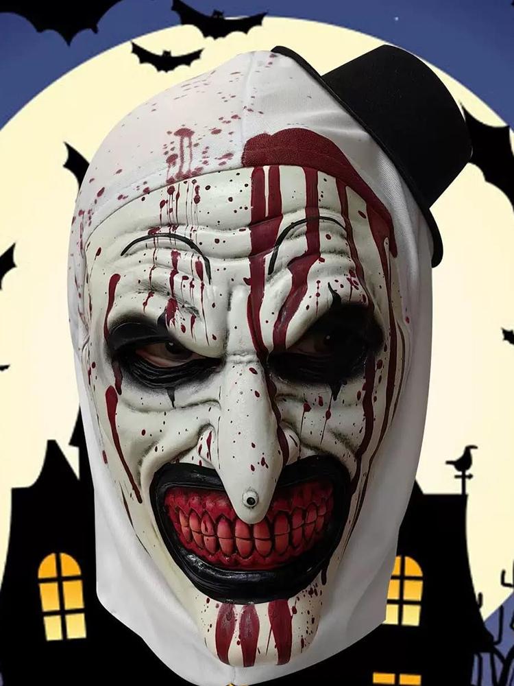 Scary Terrifier 3 Cosplay Mask Halloween Clown Latex Adult Bloody Terrifier Mask Headgear Party Costume Props Adult One Size
