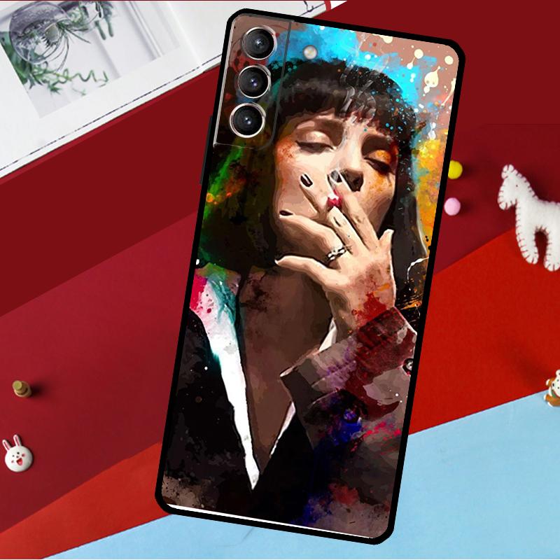 Mia Pulp Fiction Funda For Samsung Galaxy S26 S25 S24 S22 S23 Ultra Plus S20 S21 FE S9 S10 S25 FE Phone Case