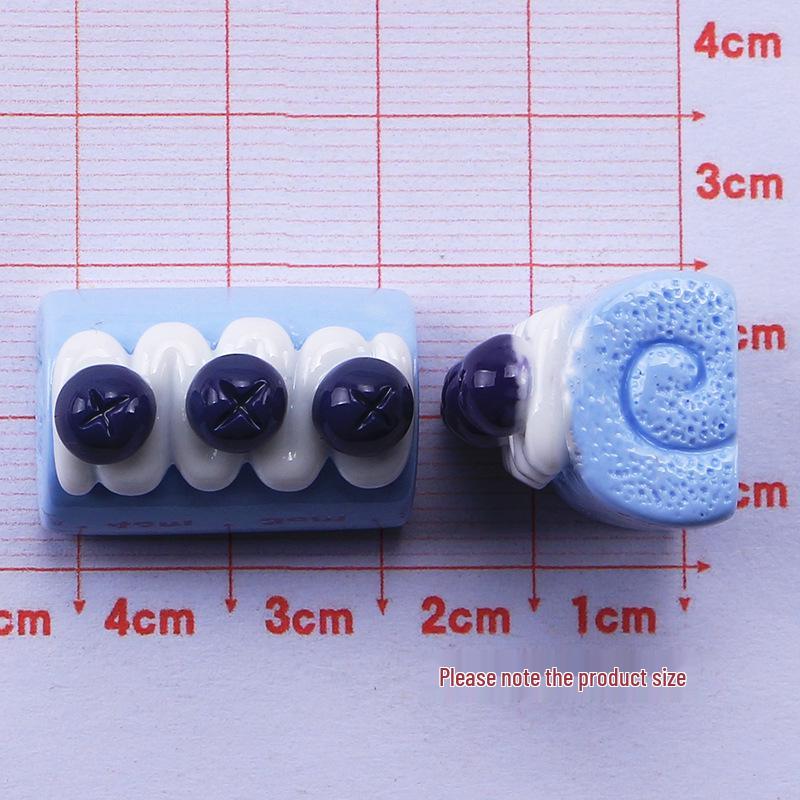Fruit Towel Roll Play Food Charms: Handmade Resin Cartoon Accessories for DIY Crafts