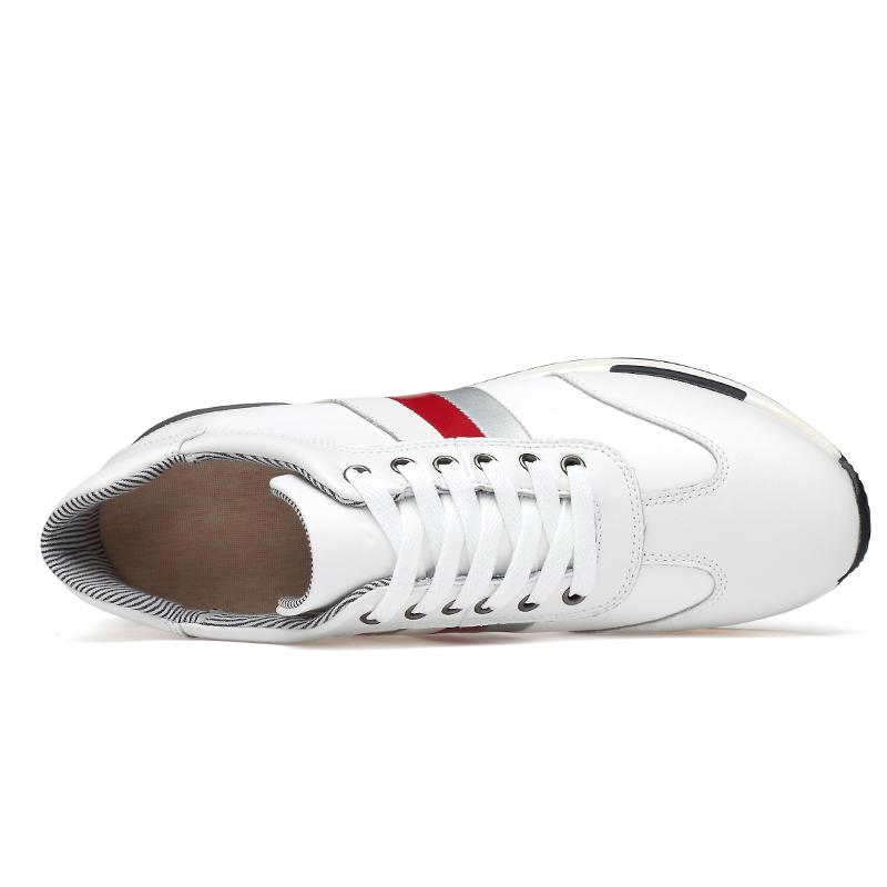 Fashion FUQIAO Elevator Shoes Men Sneakers Height Shoes Men Increase Shoes Increase 8CM Leather Lift Sports Leather Shoes Tall Shoes