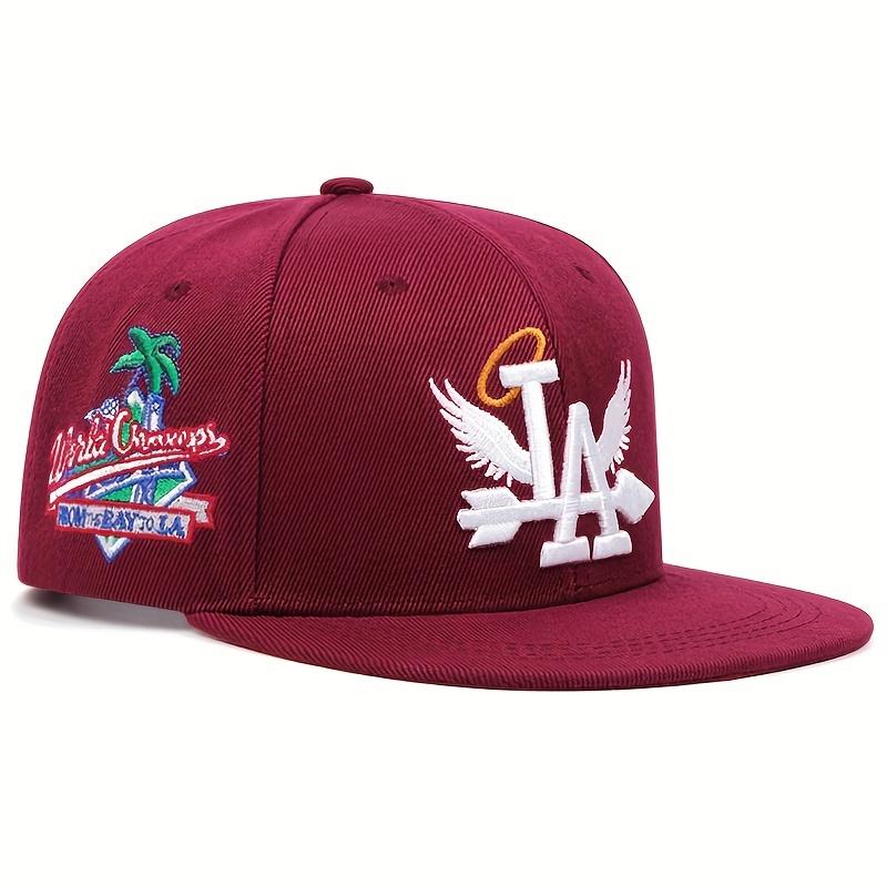 Neuer Buchstaben-Flügelmuster-Seite Kokosnussbaum-Stickerei Mode Hohe Qualität Snapback Herren Vielseitige Freizeit-Baseballkappe