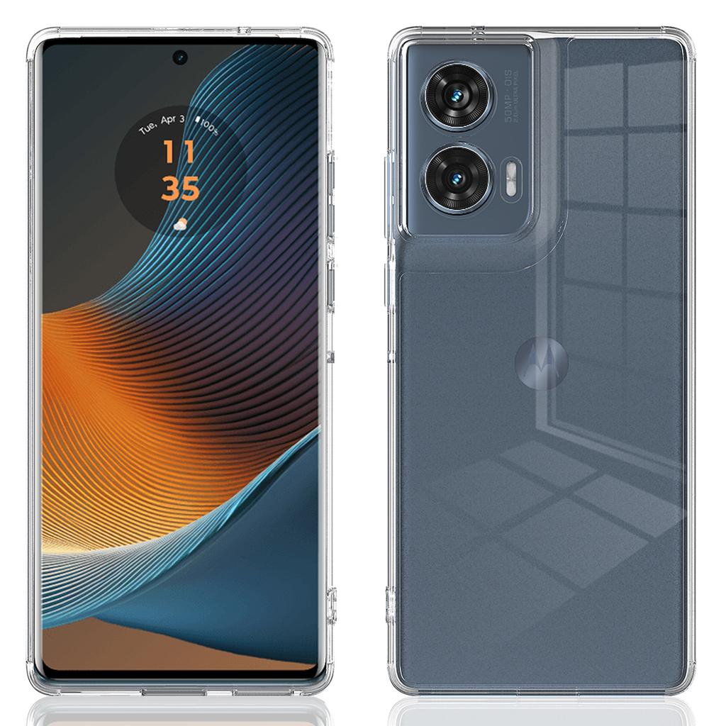 For Motorola Edge 50 Fusion 5G Case Ultra Crystal Transparent Acrylic+TPU Phone Cover