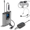 Alvoxcon TG210 Wireless UHF Lapel Wireless Headset for Video and Sound Compatible with Cameras and Includes Japanese Instruction 1 Transmitter and 1