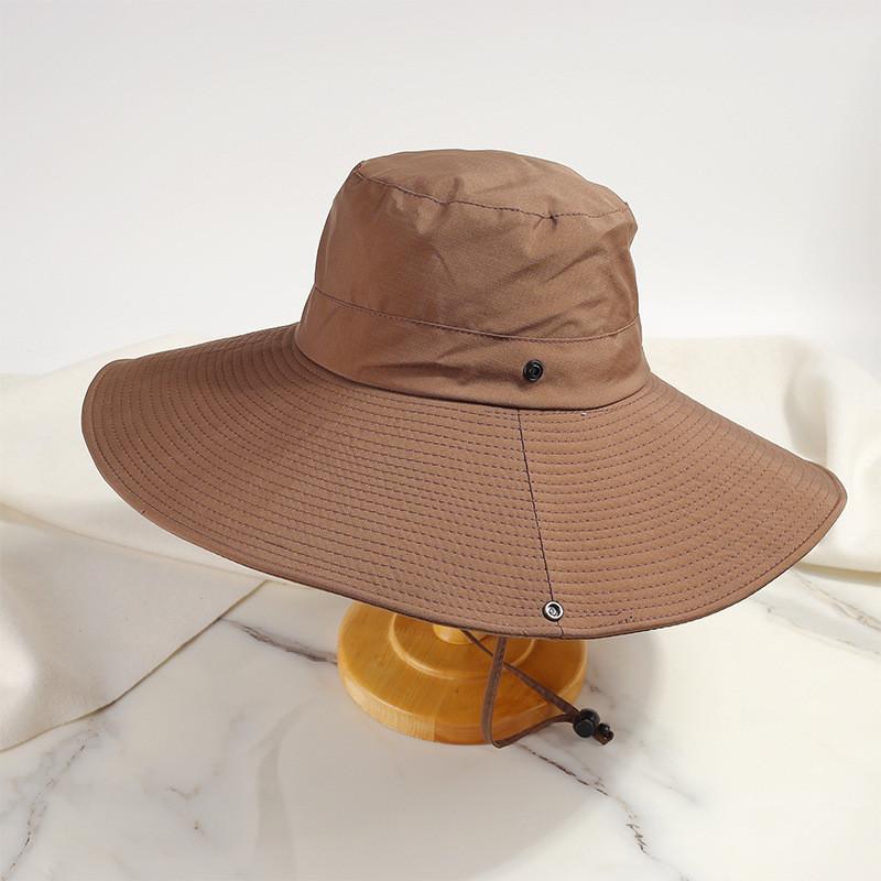 Summer Quick Dry Wide Brim Fisherman Hat With Sun Protection For Outdoor Hiking Camping
