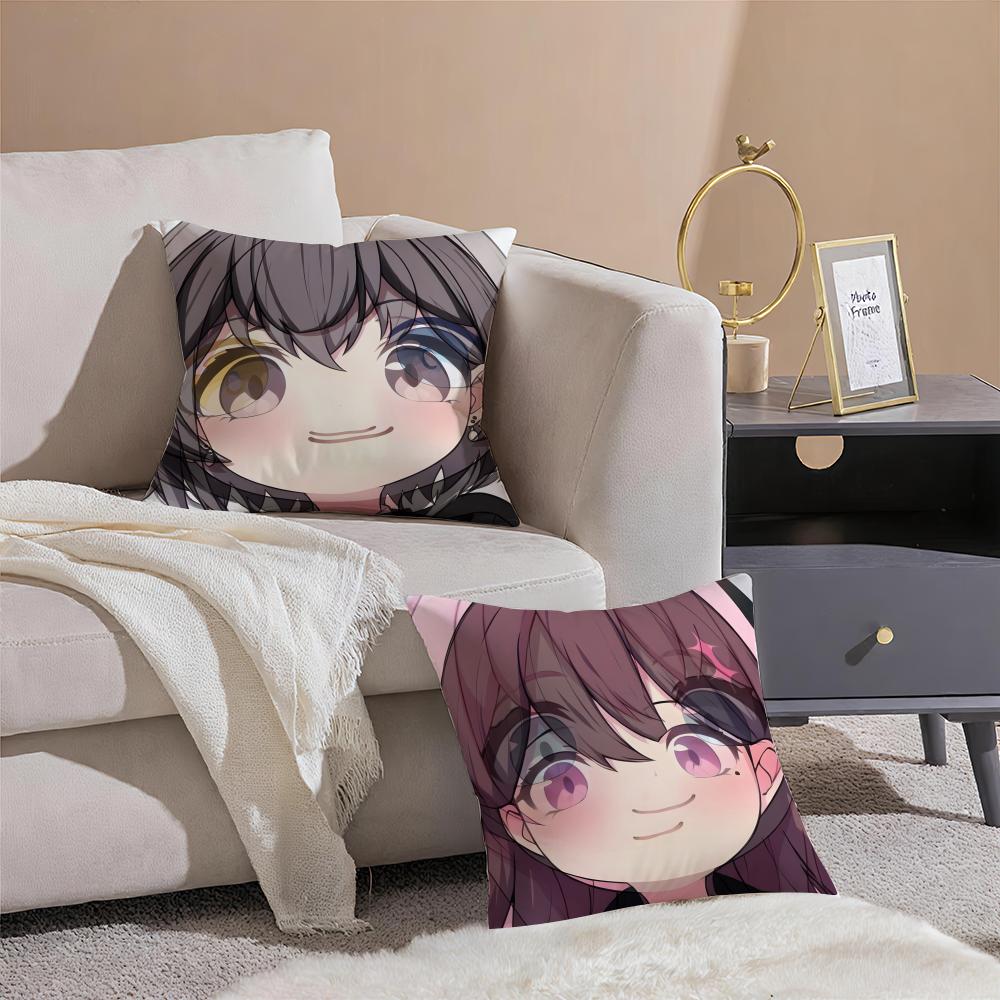 Cartoon Bang Dream! It'S Mygo!!!!!-Cute Pillow Case Double-Sided Plush Sofa Cushion Covers Organic Breathable Invisible Zipper