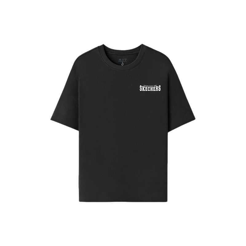 Skechers Breathable Solid Color Sweat-Wicking Quick-Dry UV Protection T-Shirt Unisex tops L126U044-0018 S