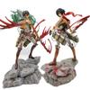 Anime Attack on Titan Figur Shingeki no Kyojin Levi Mikasa Ackerman PVC Actionfigur Spielzeug GK Spiel Statue Sammlerfigur Puppe