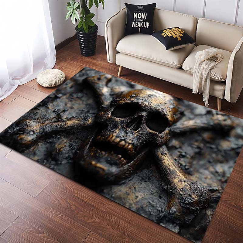 Private Jet Above Clouds Area Rug, Non-Slip Floor Mat for Living Room