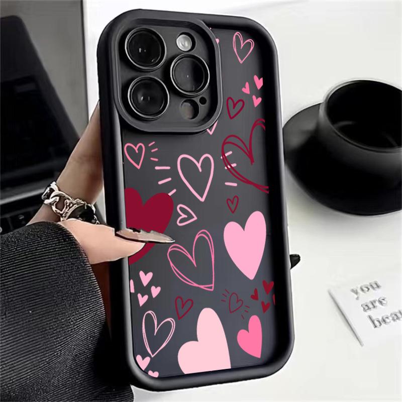 Love Heart Phone Case For Google Pixel 10 9 8 7 Pro XL 8A 7A 9Pro 7Pro 8Pro 9ProXL Silicone Red Bowknot Tie INS Fashion Cover