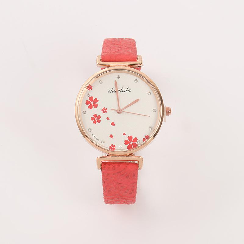 Classic Vintage Belt Watch Ladies Fashion Trend Niche Watch Korean Student Quartz Watch красный