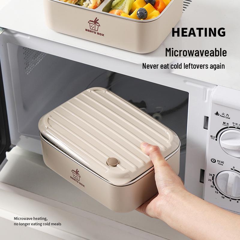 Large Capacity Microwaveable Stainless Steel Bento Lunch Box with Free Shipping
