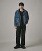 Verdnt Contrast Cut Line Denim Zip-Up Jacket [Indigo]