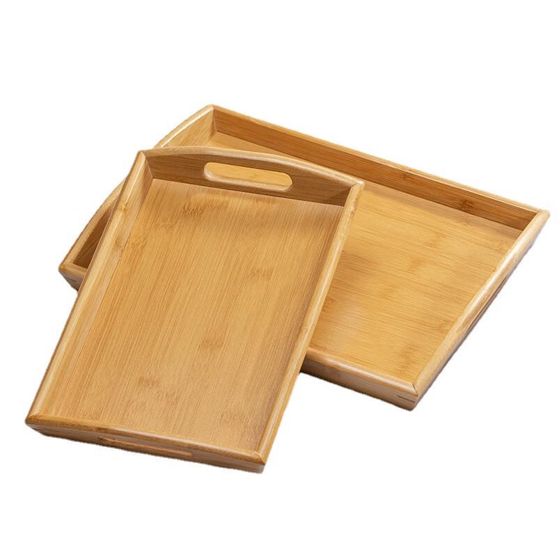 Pabei Bamboo Wood Rectangular Serving Tray