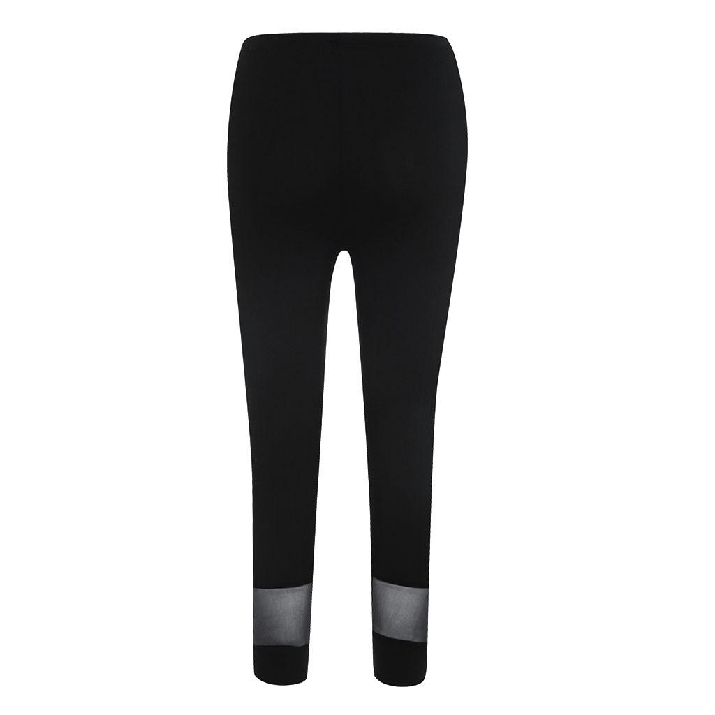 Leggings attillati da fitness con giunture traforate da donna, pantaloni da yoga corti