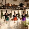 Halloween Decorations Witch Hanging Ornament with Broom and Bell for Indoor Outdoor Scene Arrangement Halloween Decorations Party Decor