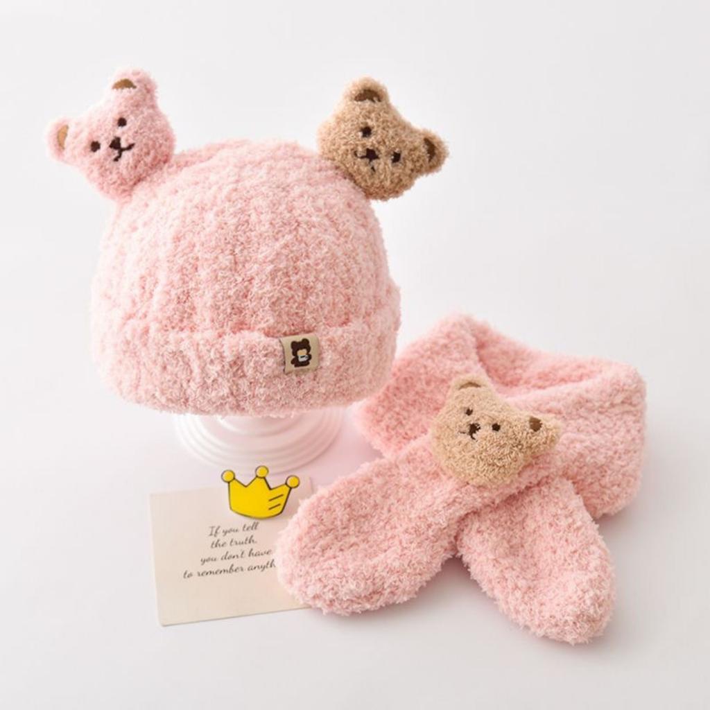 New Autumn and Winter Baby Ear Protection Hat, Warm and Cold Proof Hat, Comfortable Baby Double Ball Soft and Sticky Toe Cap