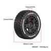 4PCS 60mm 1/14 High Grip On-Road Rally Tires Wheels For MJX 14301 14302 14303 14304 RC Car Upgrade Parts
