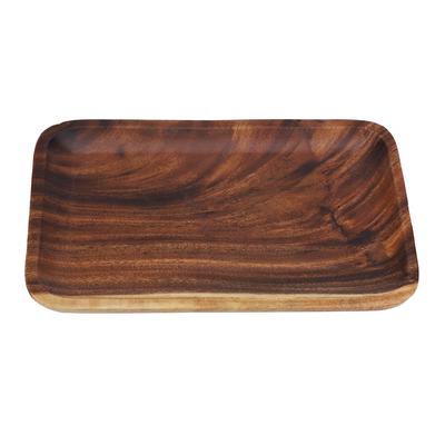 Elegante Vassoio per Sushi Snack Insalata Dessert Piatto da Portata in Legno per Casa Ristorante  25*17*2cm