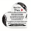 1pc French Heart Shaped Acrylic Sign Table Decor, Desktop Decoration for Home Farmhouse Living Room, Gift for Grandfather- Acrylic Desktop Ornament
