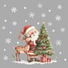 Christmas Home Decoration Stickers Santa Claus Elk Glass Doors and Windows Beautification Window Stickers Happy Holidays