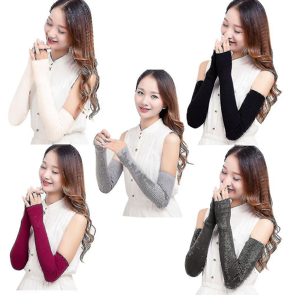 Women's Fingerless Arm Sleeve Autumn Winter Knitting Long Style