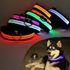 Adjustable Size Usb Rechargeable Led Pet Collar For Cats And Dogs Nylon Material