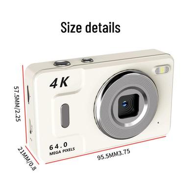 8MP CCD HD Digitalkamera für Schüler & Kinder, 64MP Foto, Heim-Videokamera