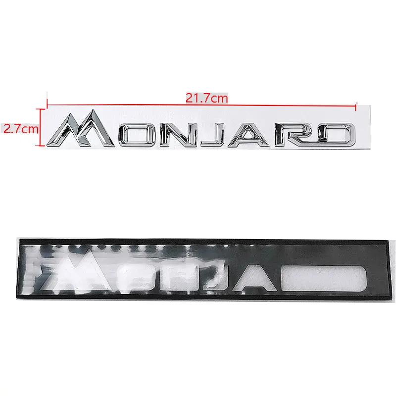 MONJARO letter tail logo for Geely series car modified Monjaro trunk label rear boot decals ABS stickers emblem car accessories