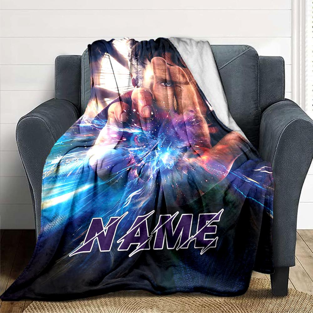 Custom Name "Spider-Man: City Hero" Blanket for Couch & Bed, Plush Cozy Fuzzy Blanket Super Soft & Warm Blankets for Fall and Winter. 0908170