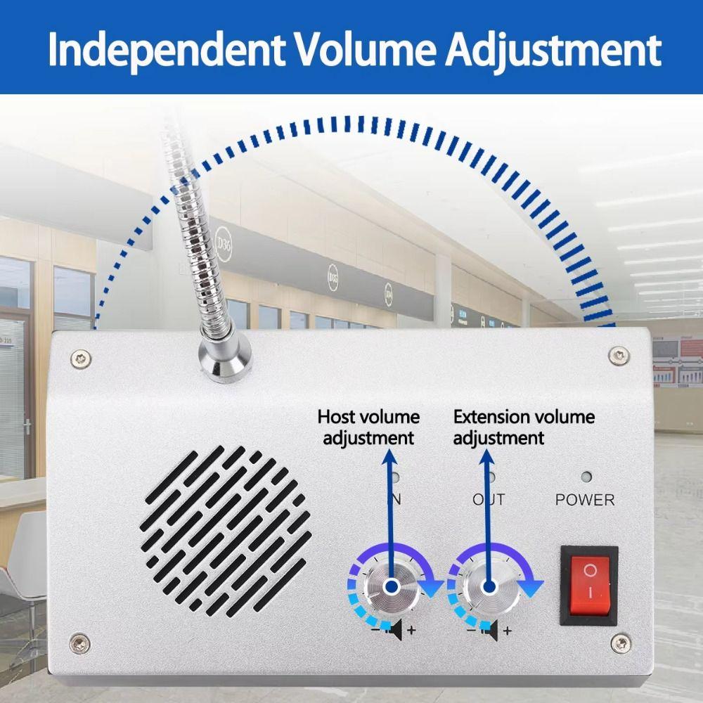 Loud Outer Microphone Counter Speaker System Wired Microphone Interphone System  Office Window