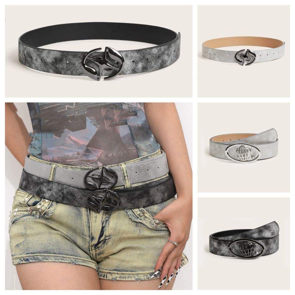 

Korean Style Y2k Waist Belt Waistband Female Cummerbunds Street Metal Buckle Belt Decorative Dress