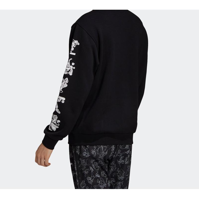 adidas X Disney Sweatshirts Men's Black Crew Neck Moderate Regular GD6025
