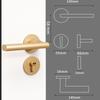 Magnetic Silent Black Wooden Bedroom Door Handle Lock
