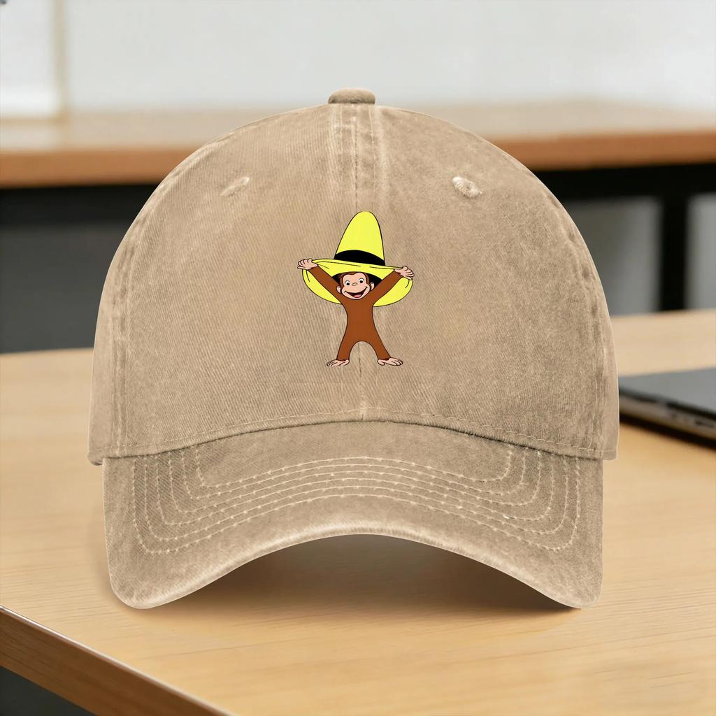 Baseball Cap Cartoon Monkey CCuriouss Georges Summer yk Retro Trucker Hat UnisexTeens Camping SunProof Caps