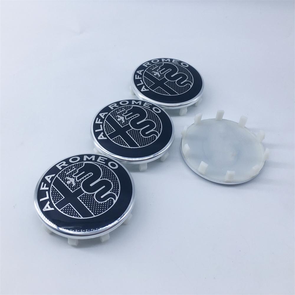 

4pcs 60MM 10pin GTAM Car Emblems Wheel Center Covers Hub Cap Stickers for Alfa Romeo Giulia Giulietta Mito Stelvio GT Auto Refit 4pcs 60mm 10pin
