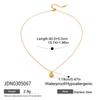 18k Pvd Stainless Steel Paperclip Necklace Waterproof Collarbone Sparkling Star Rhinestones Pendant Necklaces for Women