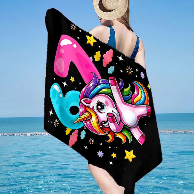 Energy Number 67 Design Microfiber Beach Towel, Lightweight And Quick-Dry, for Summer Travel, Beach Essential, Swimming Pool