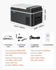 Frigorifero per Auto, Compressore Elettrico Raffreddatore DC 12/24V AC100-240V, da -20°C a 20°C Frigorifero per Auto con Controllo APP, Congelatore per Auto da 22L per Camper, Campeggi,